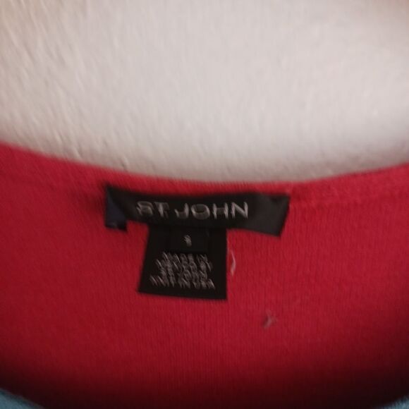 St. John Wool Blend Colorblock Knit Tank Top Tunic Sleeveless Shirt Size Small - Picture 4 of 6